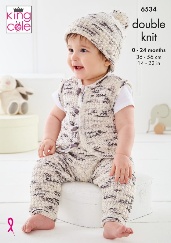 Baby Set knitted in Dot Dot Dash DK