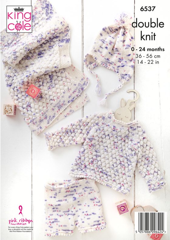 Baby Set knitted in Dot Dot Dash DK