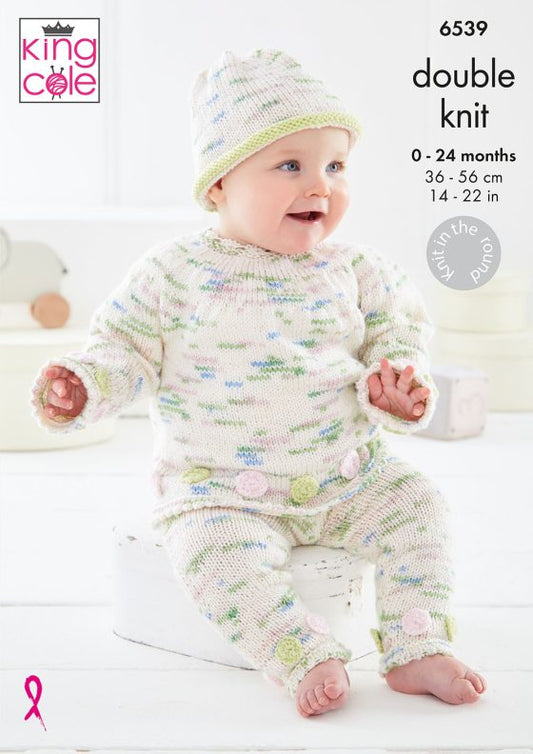 Baby Set knitted in Dot Dot Dash DK