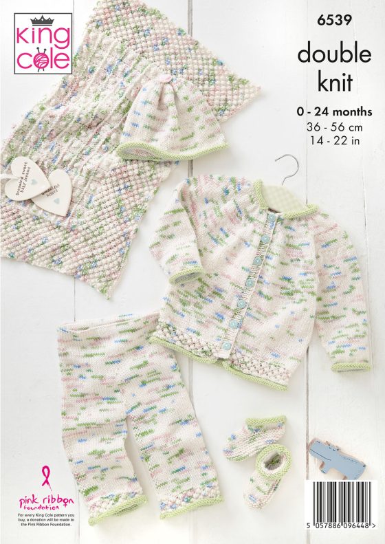Baby Set knitted in Dot Dot Dash DK