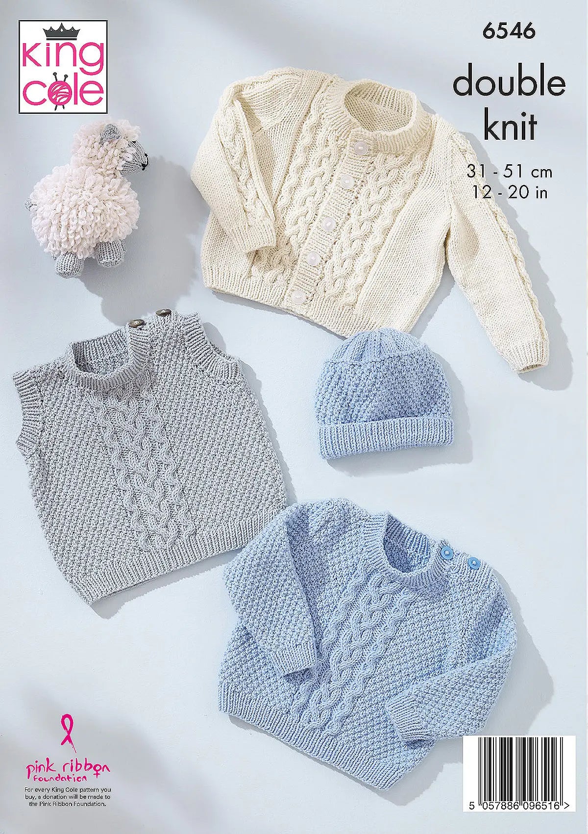 Slipover, Cardigan, Sweater and Hat knitted in Little Lamb DK