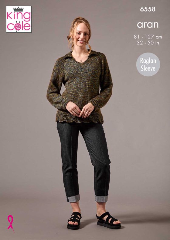 Sweater and Cardigan knitted in Firefly Aran