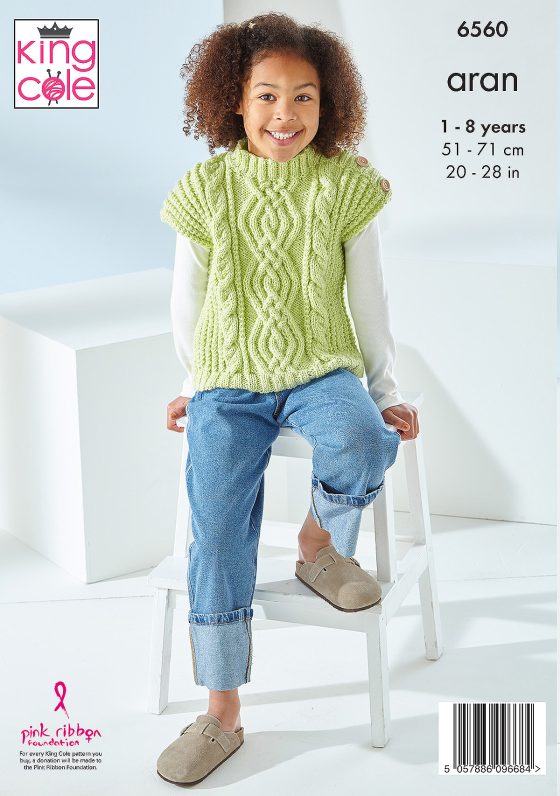 Poncho and Tabard knitted in Fashion Aran