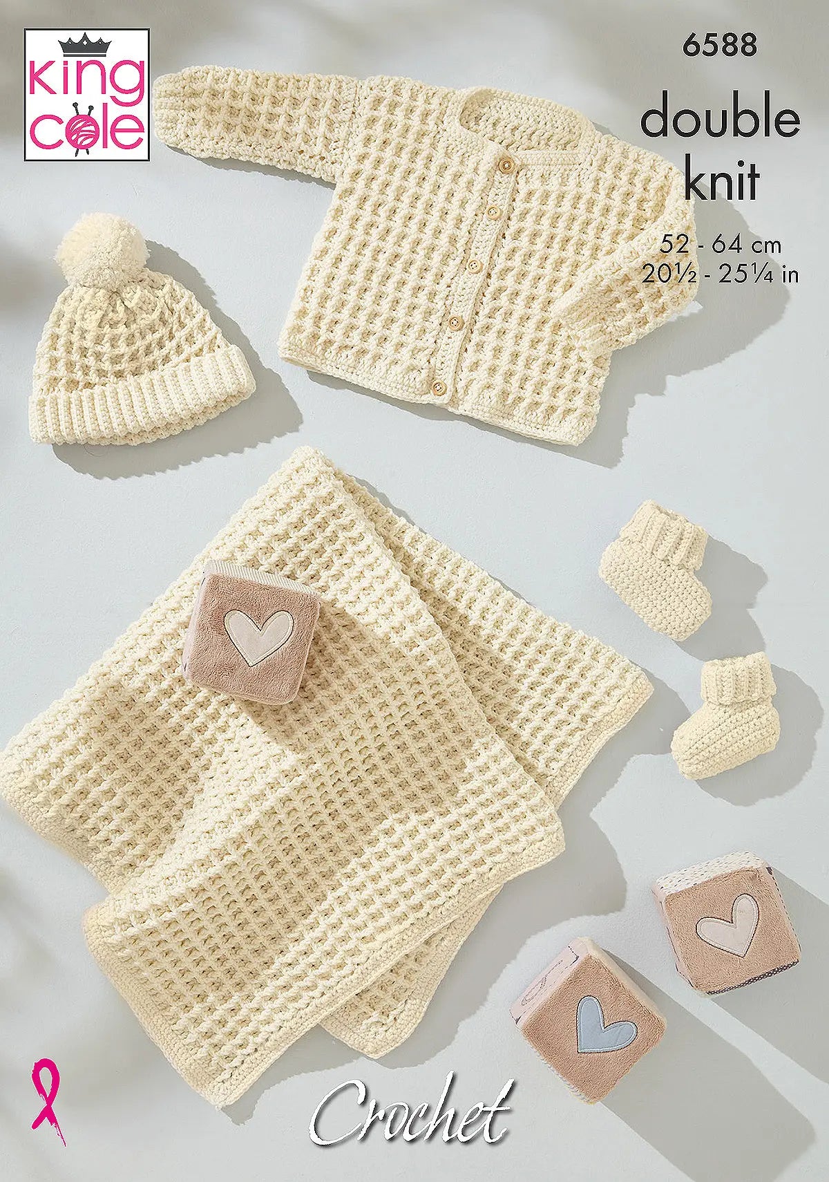 Baby Waffle Stitch Set crocheted in Little Lamb DK