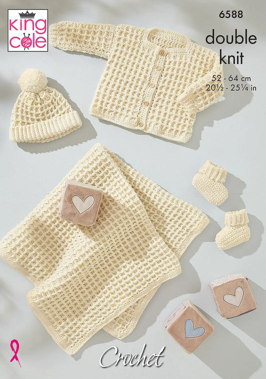 Baby Waffle Stitch Set crocheted in Little Lamb DK