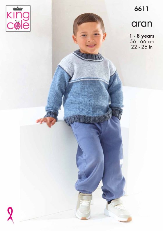 Sweaters knitted in Cherished Aran