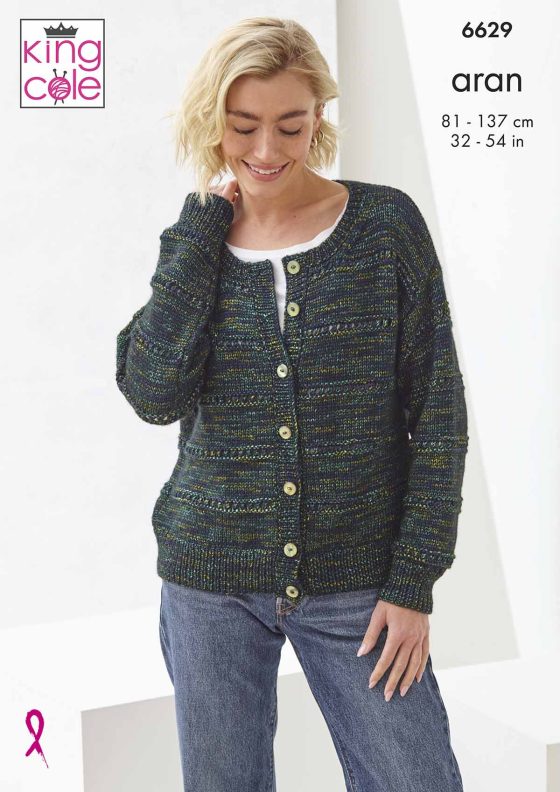 Sweater and Cardigan knitted in Firefly Aran