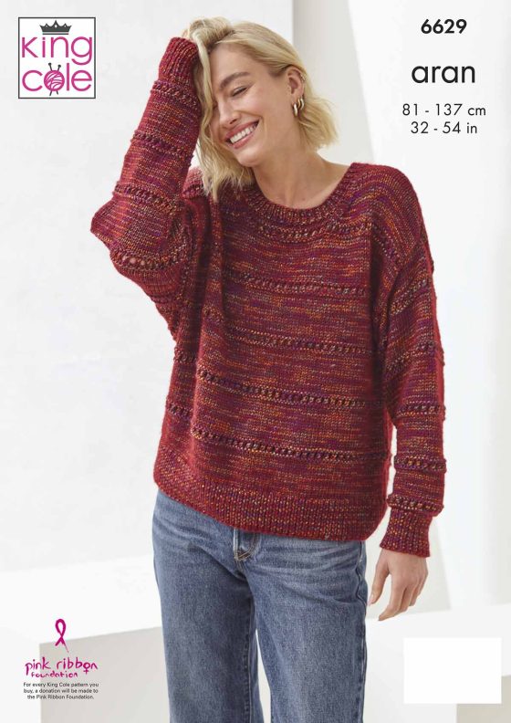 Sweater and Cardigan knitted in Firefly Aran