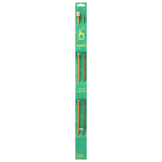 Knitting Pins: Single-Ended: Bamboo: 33cm x 3.25mm