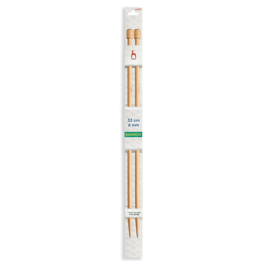 Knitting Pins: Single-Ended: Bamboo: 33cm x 6.00mm