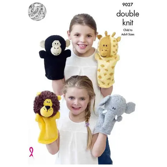 Animal Hand Puppets Knitted with Moments DK & Pricewise DK
