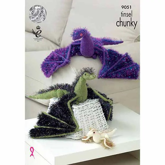 Dragons Knitted with Tinsel Chunky