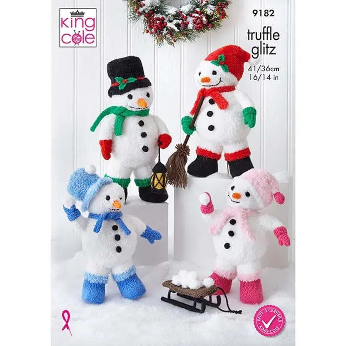 Snowmen Knitted in Truffle Glitz