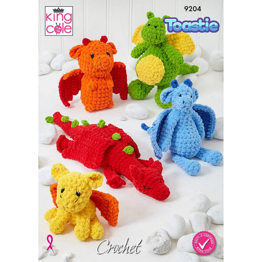 Dragons crocheted in Toastie