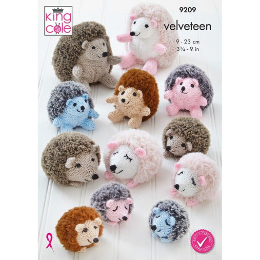Hedgehogs knitted in Velveteen