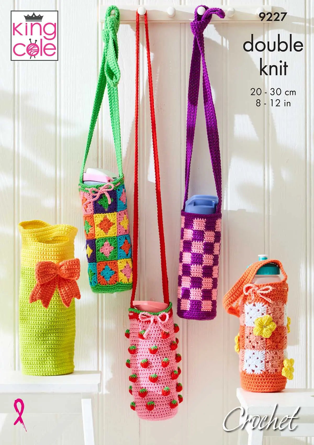 Bottle Bags crocheted in Cottonsoft DK
