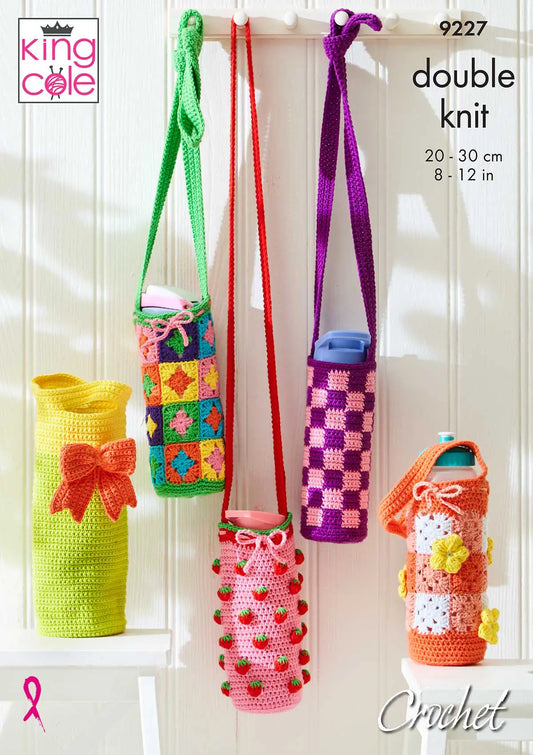 Bottle Bags crocheted in Cottonsoft DK