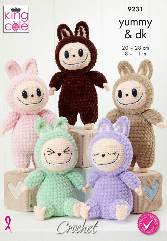 Monster Toys crocheted in King Cole Yummy and Big Value DK