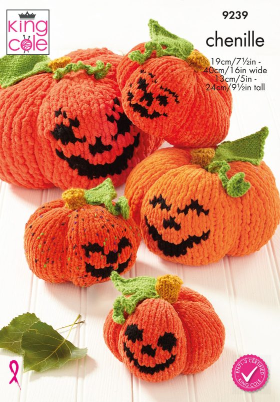 Quick Knit Pumpkin Tower knitted in Jumbo Toastie, Toastie, Yumtastic, Yummy and Yummy Glitz