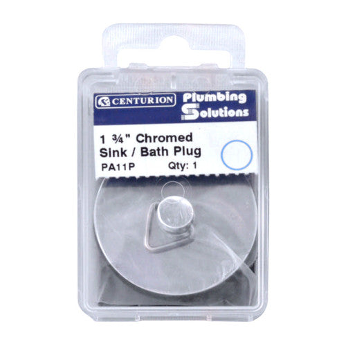 Chrome Plated Brass Sink Plug, 1 3/4"