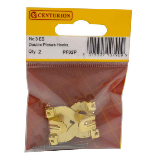 No 3 EB Double Picture Hooks (Pack of 2)