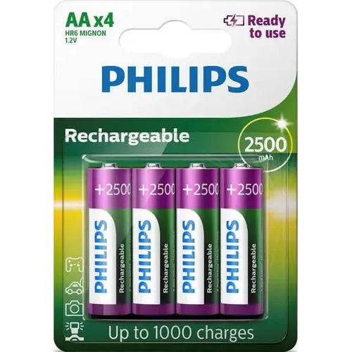 Philips Rechargeable Ready-To-Use Battery AA (4 in a pack)