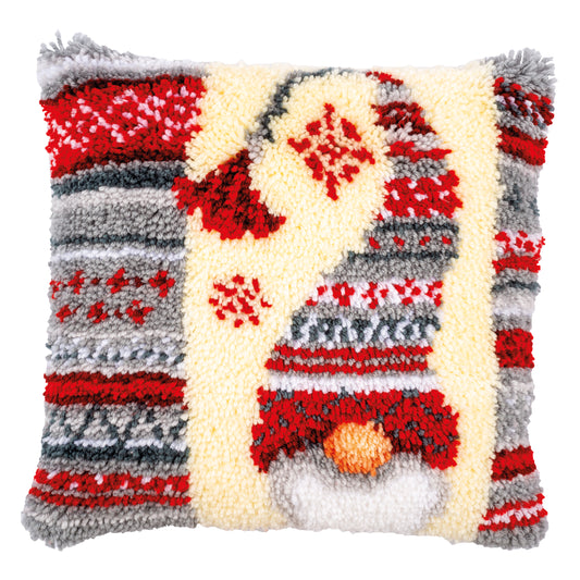 Latch Hook Kit: Cushion: Christmas Elf