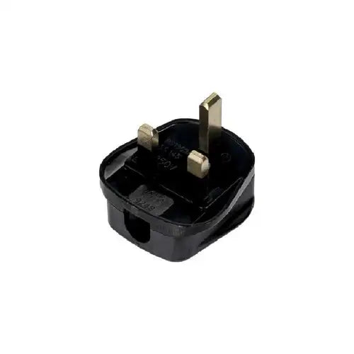13A Plug Top, 13A Fused, Black Resilient Plastic