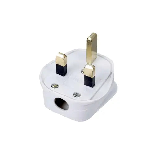 13A Fused White Resilient plastic Plug