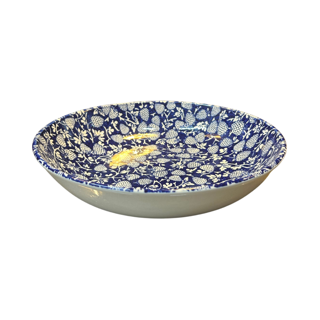 Eton Collection Pasta/Serving Bowl - Blue Strawberry Pattern
