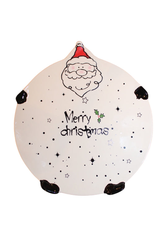 Christmas Santa/Snowman Dish - Large