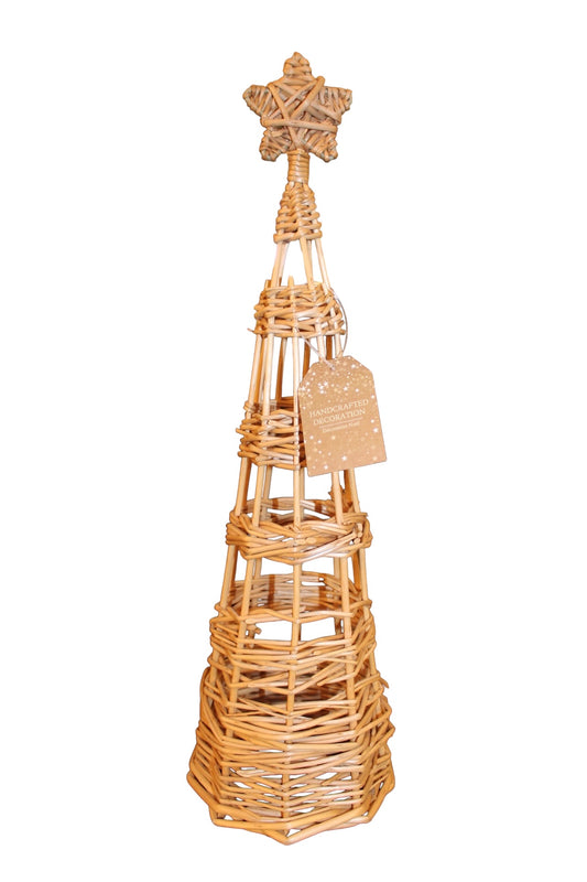 Christmas Natural Rattan Tree - Large