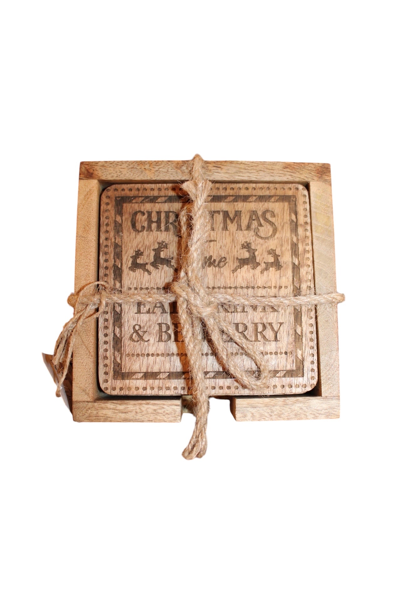 Set of 4 10cm Xmas Time Coasters