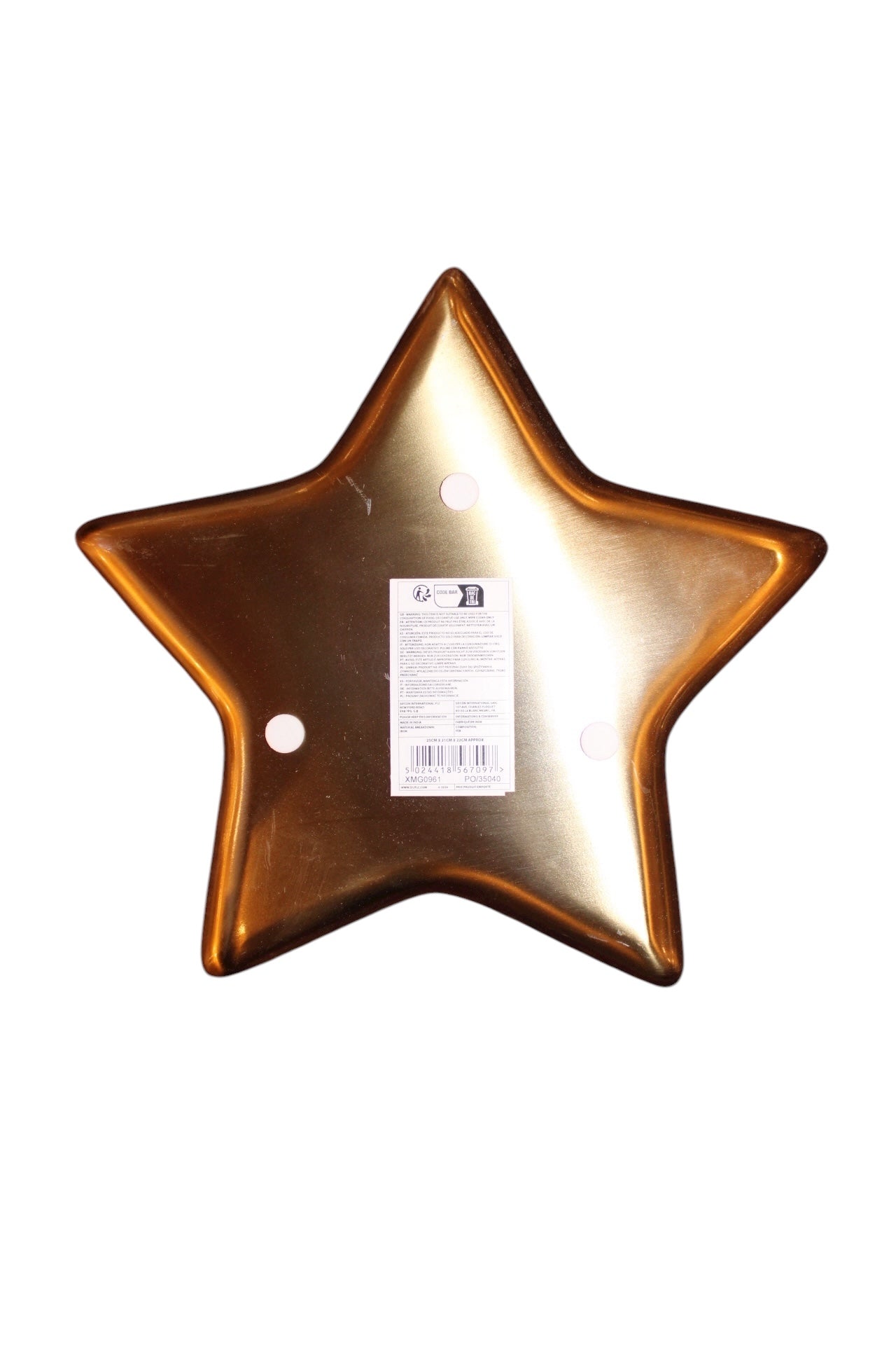 Cream & Gold Star Tray