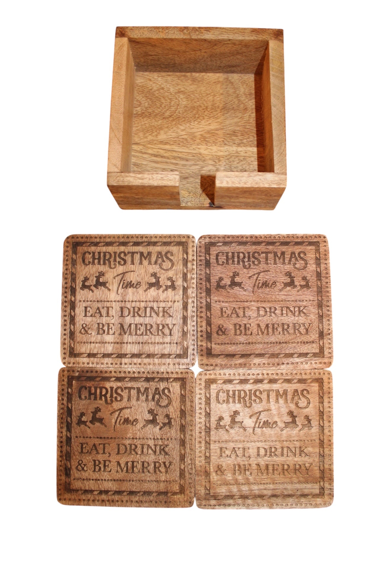 Set of 4 10cm Xmas Time Coasters