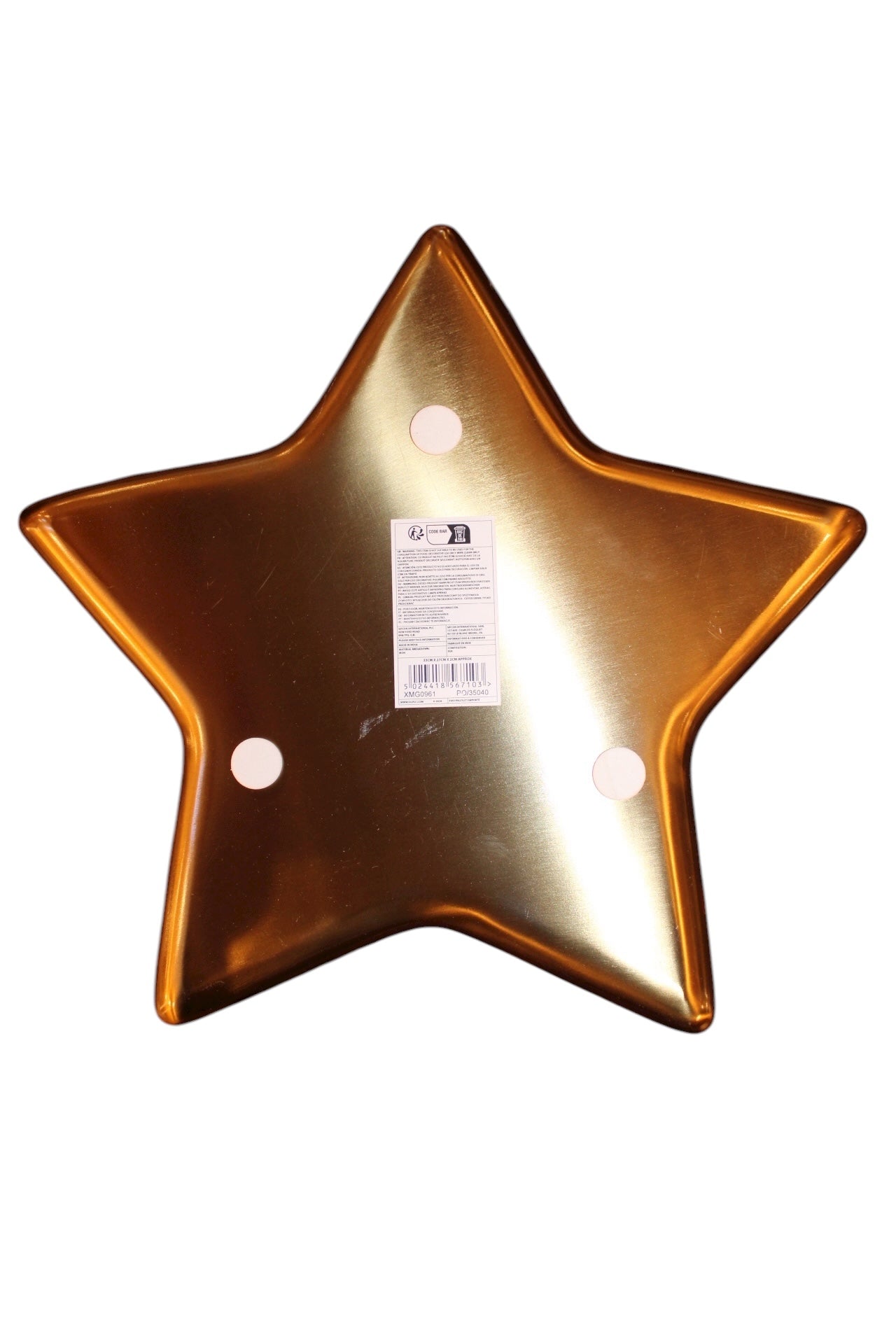 Cream & Gold Star Tray