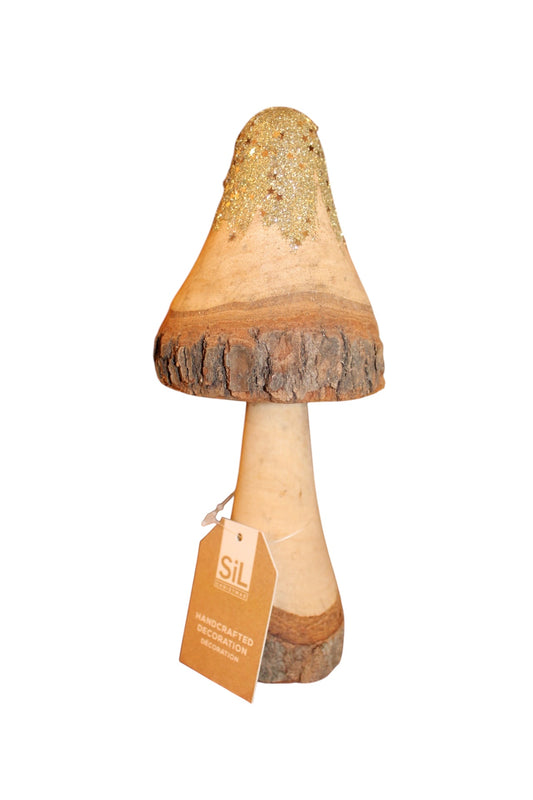 20x8cm Glitter Mushroom Decoration