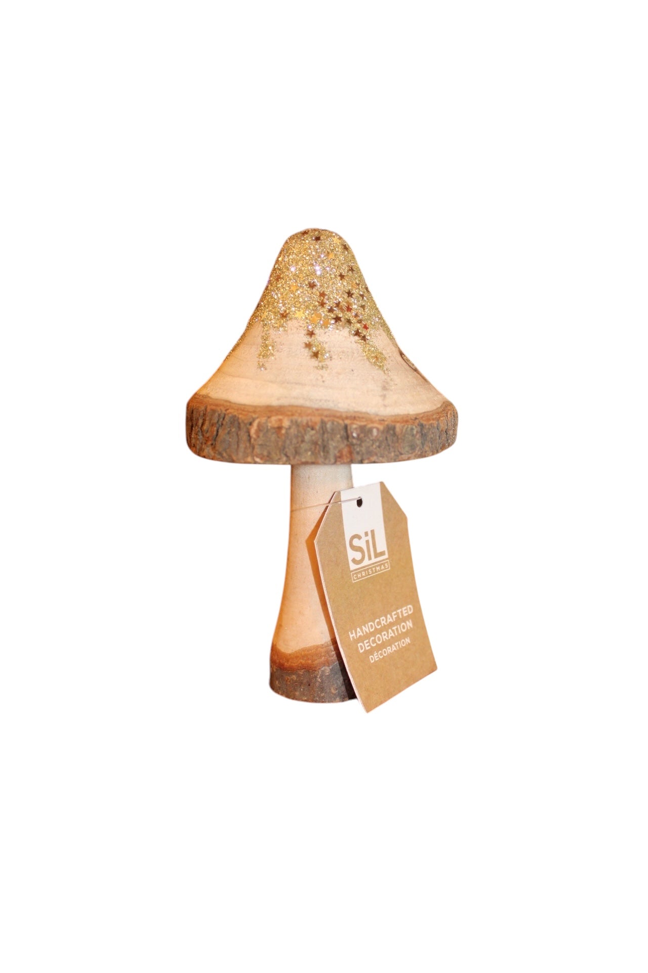15x7cm Glitter Mushroom Decoration
