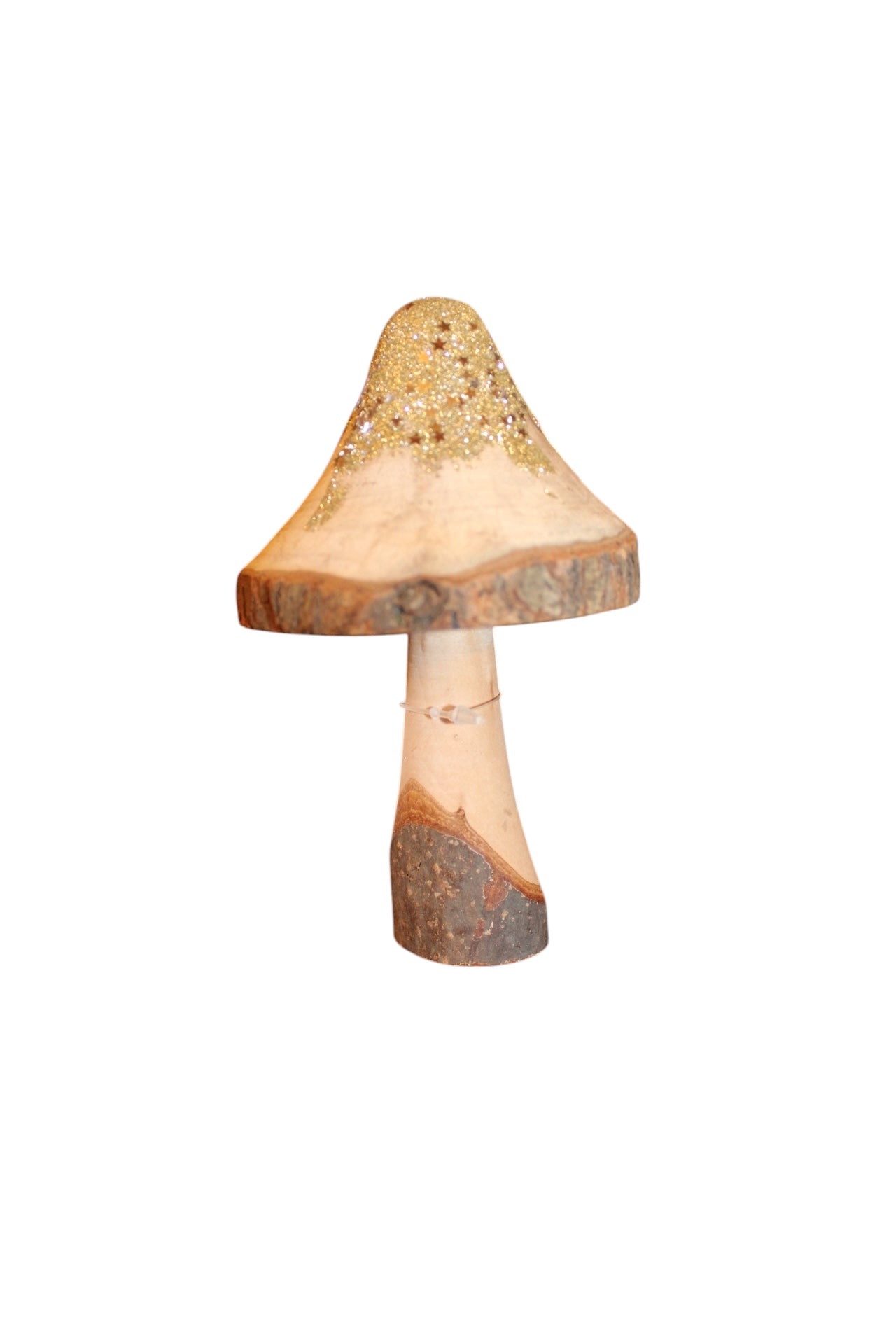 15x7cm Glitter Mushroom Decoration