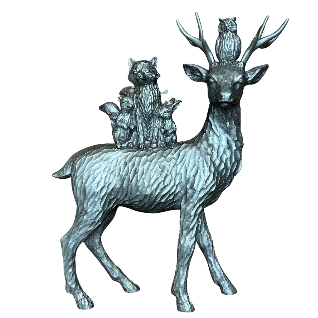 Christmas Silver Forest Reindeer Ornament