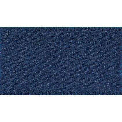 Ribbon: Double Faced Satin: 25mm: Navy  Price Per Meter