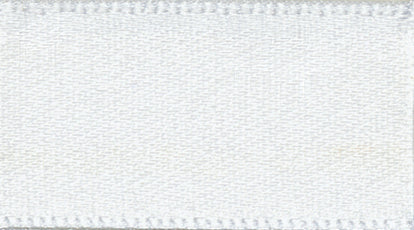 Ribbon: Double-Faced Satin: 3mm: White:  PRICE PER METRE