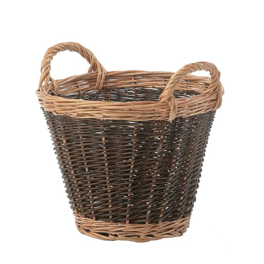 Wicker Small 2 Tone Dumpy Log Basket