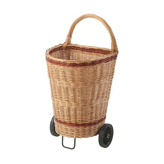 Wicker Wheeled Shopping Trolley