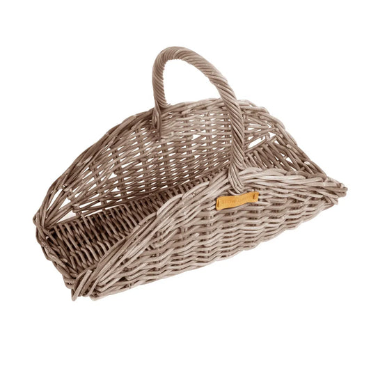 Grey Wicker Trug Basket