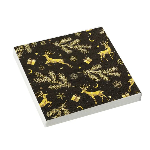 Sparkling Deer 3ply Napkins 33 X 33cm