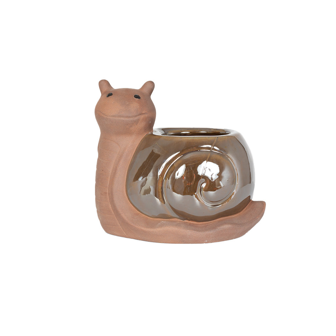 Glazed Snail Planter