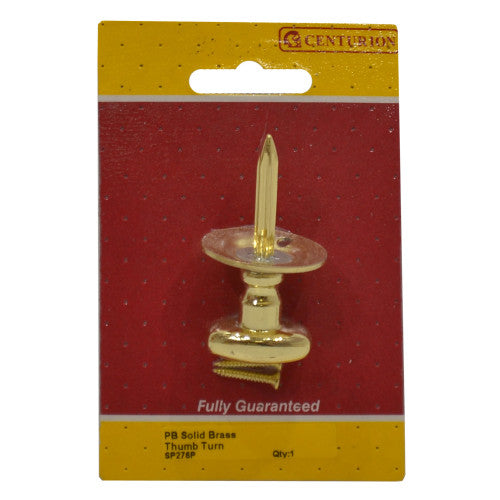 Security Bolt Thumb Turn Brass 30mm