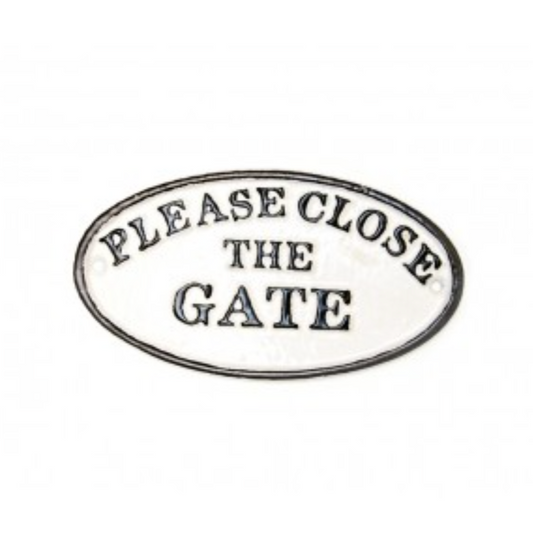Wall Plaque - Please Close The Gate