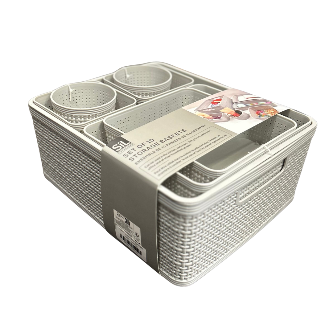10pc Grey Storage Set